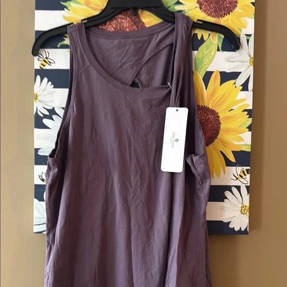 Women's Purple Sleeveless Crz Yoga Tank L - Picture 2 of 7